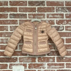 Girls Moncler Pink Puffer Down Jacket 